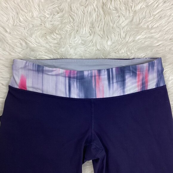 Lululemon Fast & Free Crop Leggings Size 8 Navy - Picture 5 of 12